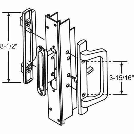 STRYBUC Patio Door Handle White 13-423-3